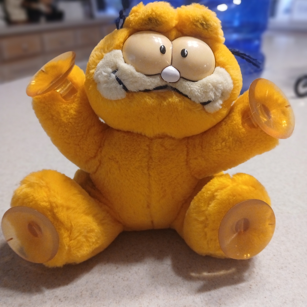 Garfield Plush Toy with Suction Cups - Orange